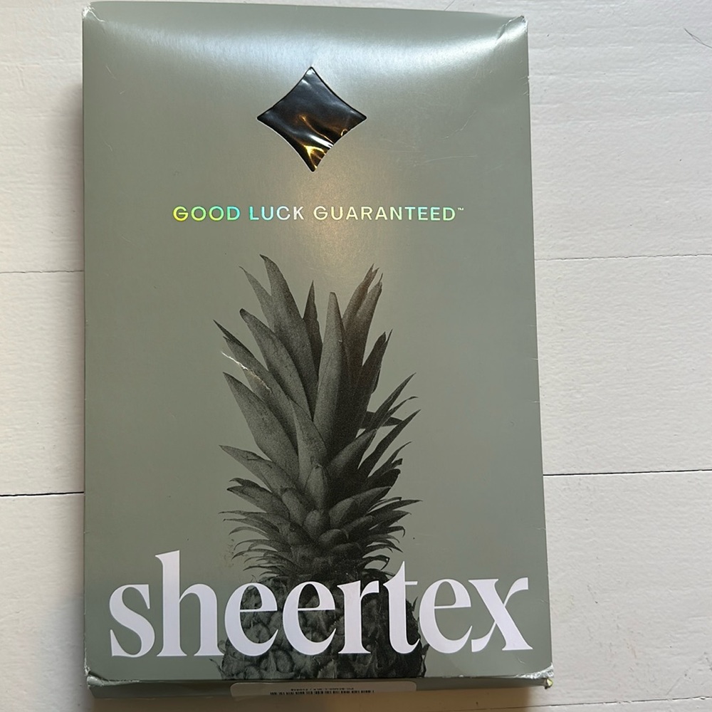 Sheertex Black Semi-Opaque Tights Sz L NEW
